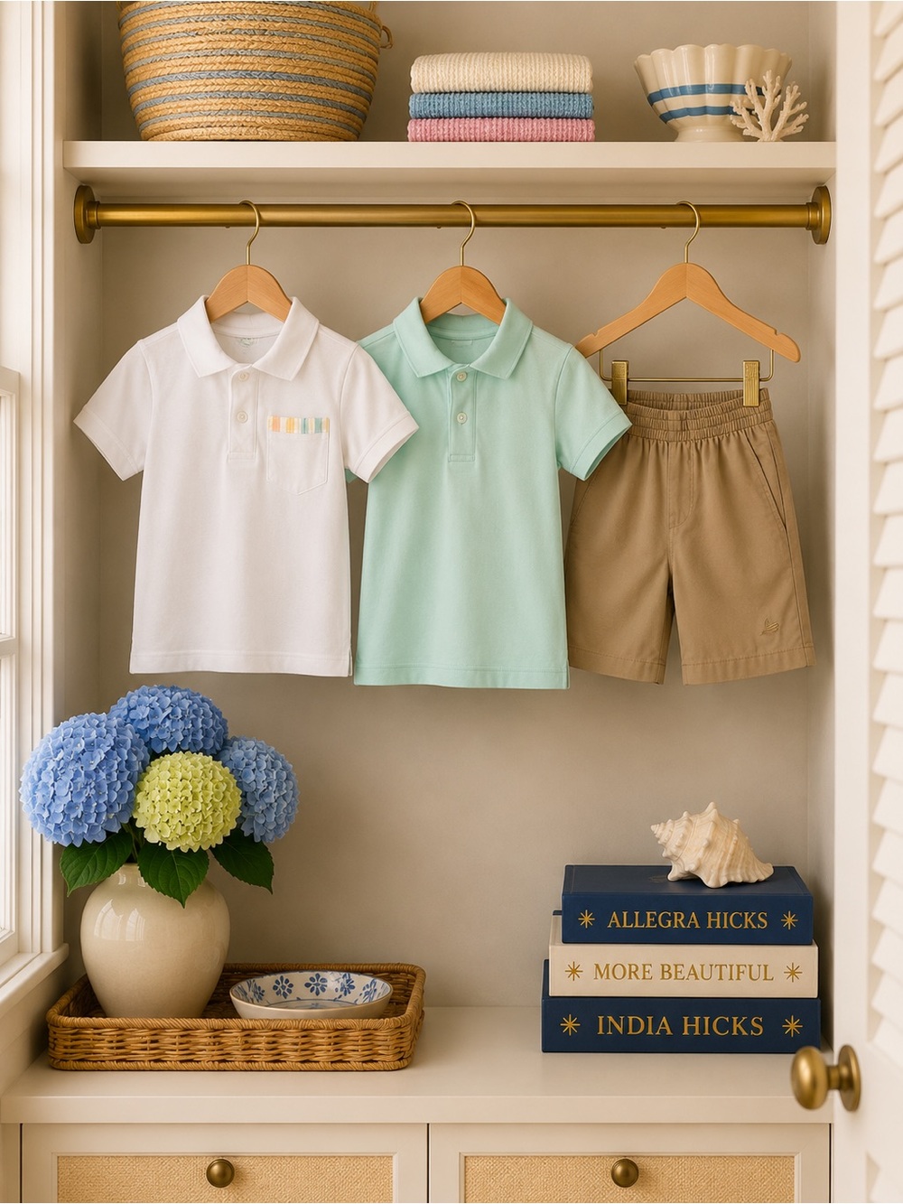 Baby Loren stitchy fish preppy 4T bundle polos and shorts